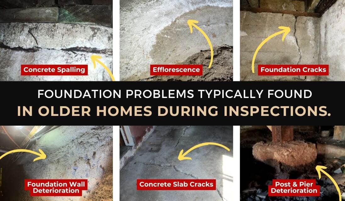 Foundation crack in a basement wall of an Indiana home